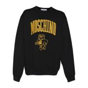 Moschino Bulldog Varsity Sweatshirt Black, Herr