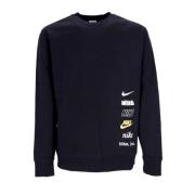 Nike Club + Mlogo Crewneck Sweatshirt Black, Herr