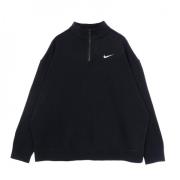 Nike Klassisk Trend Fleece Quarter Zip Tröja Black, Dam