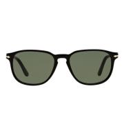 Persol Handgjorda Italienska Solglasögon med Ikoniska Pilar Black, Uni...