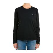 Polo Ralph Lauren Ikonisk långärmad T-shirt för kvinnor Black, Dam