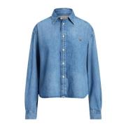 Polo Ralph Lauren Oversized Denim Skjorta Blue, Dam