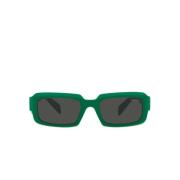 Prada Gröna fyrkantiga acetat solglasögon Green, Unisex