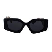 Prada Oversized Solglasögon med Oregelbunden Form Black, Dam
