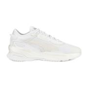 Puma Vita Lädersneakers för Män White, Herr