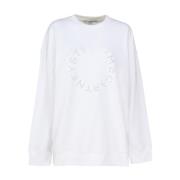 Stella McCartney Logo Crew Neck Vit Sweatshirt White, Dam