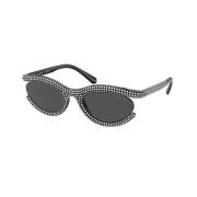 Swarovski Modern Stil Solglasögon Black, Dam