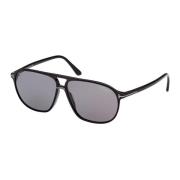 Tom Ford Shiny Black Navigator Sunglasses Black, Unisex
