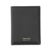 Tom Ford Plånbok med metalllogotyp Black, Herr
