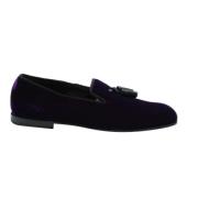 Tom Ford Exklusiva Lila Sammet Loafers Purple, Dam