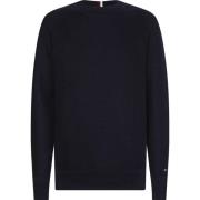 Tommy Hilfiger Herr Marinblått Korsmönstrad Crewneck Tröja Blue, Herr