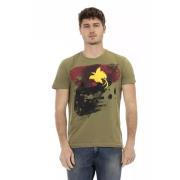 Trussardi Action Grön Bomull T-shirt Green, Herr