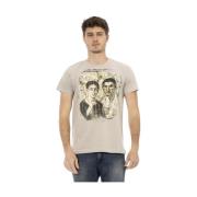 Trussardi Beige Bomull T-shirt med Framsida Tryck Beige, Herr