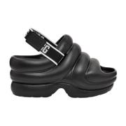 UGG Höj sommarstilen med platta sandaler Black, Dam