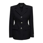 Versace Svarta Blazer Jackor Black, Dam