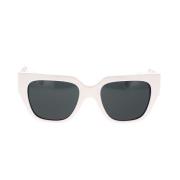 Versace Modiga fyrkantiga solglasögon med stickade armar White, Unisex