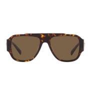 Versace Modiga och stiliga kuddformade solglasögon Brown, Unisex