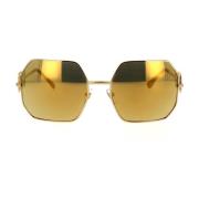 Versace Oregelbundna metall solglasögon med stark karaktär och origina...
