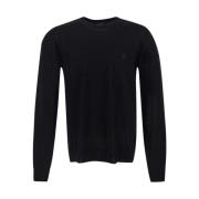 Versace Svart Medusa Broderad Pullover Black, Herr