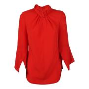 Victoria Beckham Röd Candy Top - Oversized Blus för modeintresserade k...