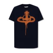 Vivienne Westwood T-shirt med logotyp Blue, Dam