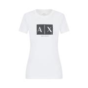 Armani Exchange Klassisk T-shirt White, Dam