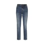 Armani Exchange Slim-fit Jeans, Klassisk Denimstil Blue, Dam