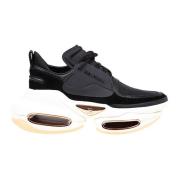 Balmain Dam Läder- och Tyg Sneakers Black, Dam