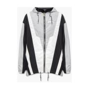 Balmain Geometrisk Dragkedja Track Jacket Gray, Herr