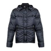 Balmain Monogrammönstrad dunjacka Black, Herr