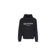 Balmain Sart Logo Print Sweatshirt Black, Herr