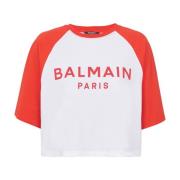 Balmain Paris T-shirt Red, Dam