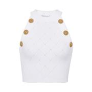 Balmain Ärmlös topp White, Dam