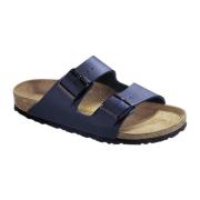 Birkenstock Blå Platt Sandaler med Justerbara Remmar Blue, Herr