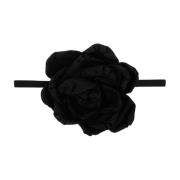 Dolce & Gabbana Svart silkesblandad choker Black, Dam