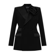 Dolce & Gabbana Blazer med blommönster Black, Dam
