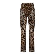 Dolce & Gabbana Leopardmönstrade Flares Brown, Dam