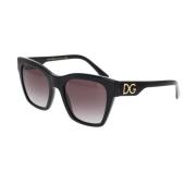 Dolce & Gabbana Fyrkantiga solglasögon Dg4384 501/8G Black, Dam