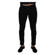 Dolce & Gabbana Svarta Bomull DG Crown Herr Denim Jeans Black, Herr