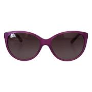Dolce & Gabbana Lila Runda Solglasögon med Grå Lins Purple, Dam