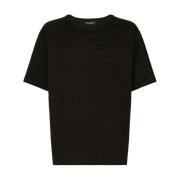 Dolce & Gabbana Logo-Print Bomull T-Shirt Black, Herr
