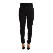 Dolce & Gabbana Svarta Skinny Slim Denim Stretch Jeans Black, Dam