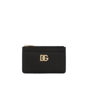 Dolce & Gabbana Elegant Läderkorthållare Black, Dam