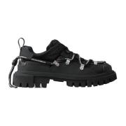 Dolce & Gabbana Svarta Trekking Derby Logo Sneakers Black, Herr