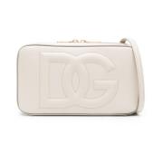 Dolce & Gabbana Vit Tvåvägs Väska med Logotyp Beige, Dam