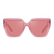 Dolce & Gabbana Fyrkantiga Oversized Solglasögon med Metalllogga Pink,...