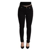 Dolce & Gabbana Svarta Skinny Denim Byxor i Bomull Stretch Jeans Black...