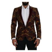 Dolce & Gabbana Multifärgad Blommig Enradig Martini Blazer Multicolor,...