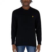 Lyle & Scott Creweck Sweater Black, Herr