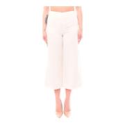 Marella Cropped Trousers White, Dam